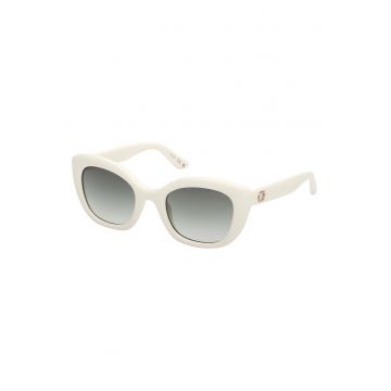 Ochelari de soare dama  cat-eye - rama lucioasa - alb - lentile polarizate - 51x23x140mm