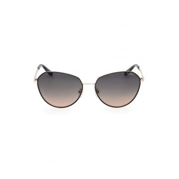 Ochelari de soare dama  rotunzi - metal verde - lentile polarizate - 60x16x135mm