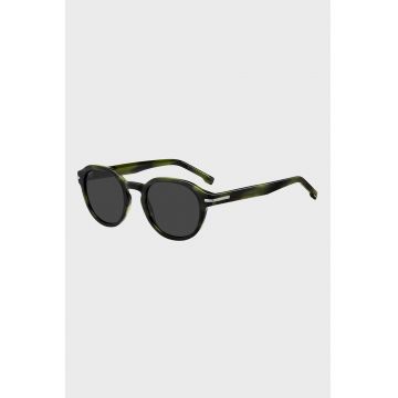 Ochelari de soare pantos cu lentile uni - Verde padure/Negru stins
