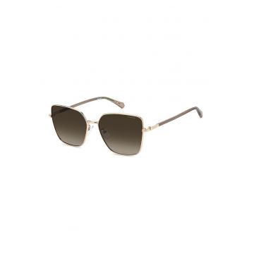 Ochelari de soare patrati - Auriu/Maro camel