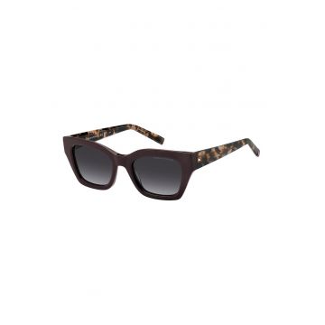 Ochelari de soare patrati cu lentile in degrade - Maro inchis/Negru/Maro camel