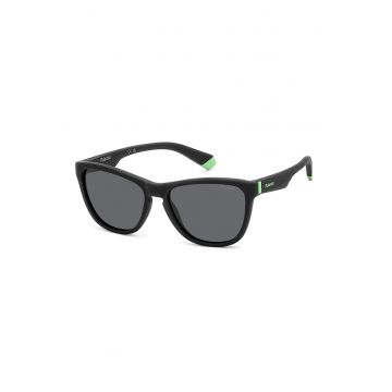 Ochelari de soare patrati cu lentile uni - Verde/Negru
