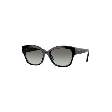 Ochelari de soare patrati cu logo - Negru