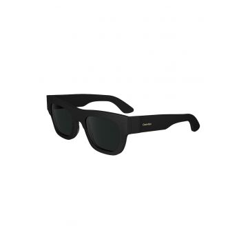 Ochelari de soare patrati cu logo - Negru