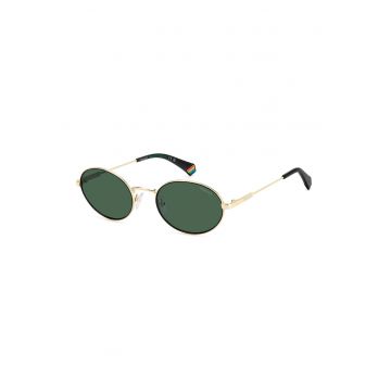 Ochelari de soare rotunzi unisex cu lentile polarizate - Auriu/Negru