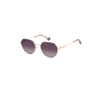 Ochelari de soare rotunzi unisex polarizati - Auriu
