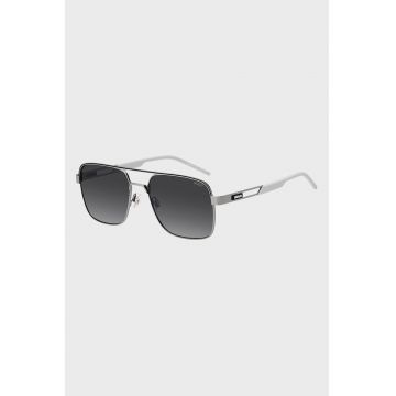 Ochelari de soare aviator cu aplicatie logo discreta - Alb/Negru/Argintiu