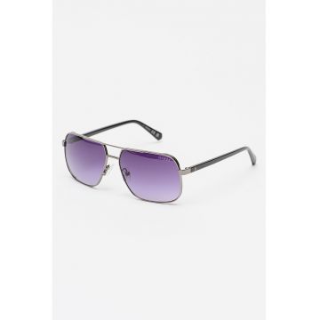 Ochelari de soare aviator cu aspect in degrade - Argintiu
