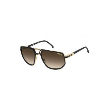 Ochelari de soare aviator cu lentile in degrade - Negru/Auriu deschis