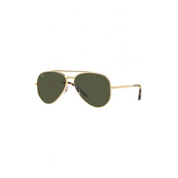 Ochelari de soare aviator unisex New Aviator - Auriu/Maro
