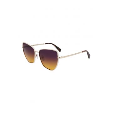 Ochelari de soare butterfly cu lentile in degrade - Auriu/Maro inchis