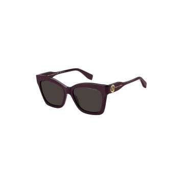 Ochelari de soare butterfly cu lentile uni - Auriu/Violet pruna