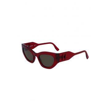 Ochelari de soare cat-eye cu rama groasa