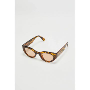 Ochelari de soare  cat-eye rame groase maro - lentile maro - protectie UV 400 -