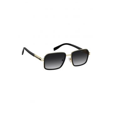 Ochelari de soare cu lentile patrate - Auriu/Negru