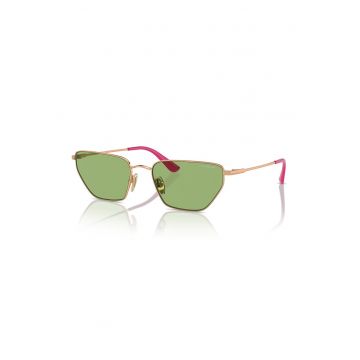 Ochelari de soare cu rama metalica - Auriu/Fucsia