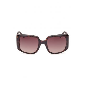 Ochelari de soare dama  patrati - rama havana - lentile maro degrade - 53x21x135mm