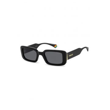 Ochelari de soare dreptunghiulari cu lentile polarizate - Auriu/Negru