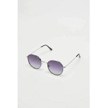 Ochelari de soare femei  rame metalice argintii - lentile intunecate - protectie UV 400 -