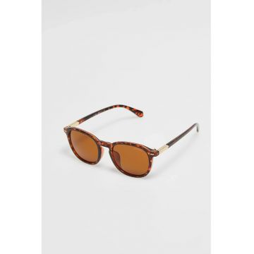 Ochelari de soare  maro - dimensiune unic - cu motiv animal - lenti colorate