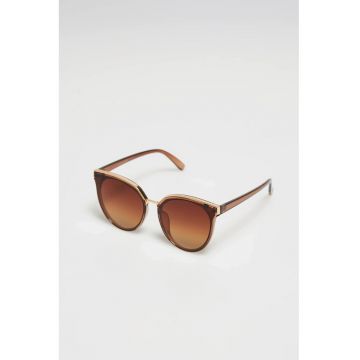 Ochelari de soare  marou - cat-eye - elemente aurii -