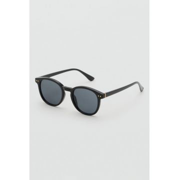Ochelari de soare pantos cu lentile uni - Negru stins