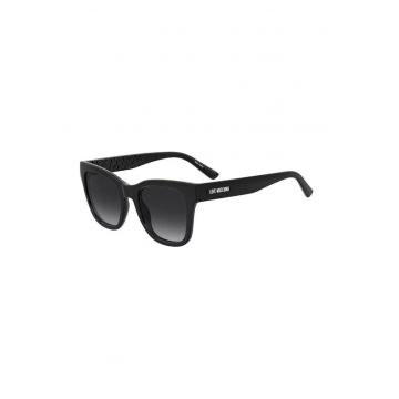 Ochelari de soare patrati cu lentile in degrade - Negru/Galben/Roz zmeuriu
