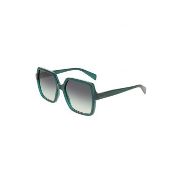 Ochelari de soare patrati cu rama cu model - Verde smarald