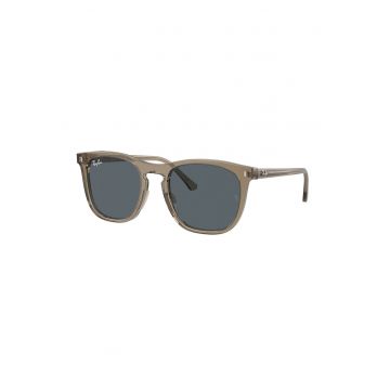 Ochelari de soare patrati unisex cu lentile uni - Maro deschis