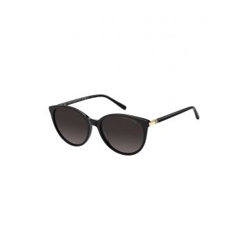 Ochelari de soare rotunzi cu lentile in degrade - Negru carbon