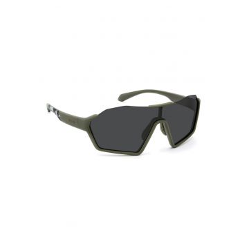 Ochelari de soare shield cu lentile polarizate - Verde masliniu inchis