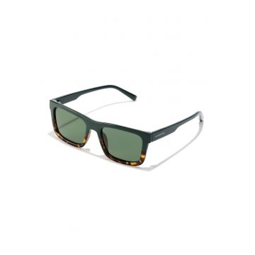 Ochelari de soare unisex patrati Terra - Verde inchis