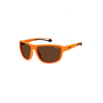 Ochelari de soare wrap - unisex cu lentile polarizate - Maro/Portocaliu
