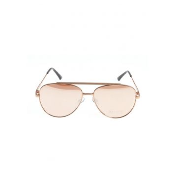 Ochelari de soare aviator cu rama aurie si protectie UV400