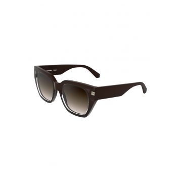 Ochelari de soare butterfly cu detalii logo - Maro inchis