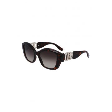 Ochelari de soare cat-eye - Auriu/Maro