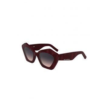 Ochelari de soare cat-eye cu lentile in degrade - Rosu