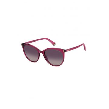 Ochelari de soare cat-eye cu lentile polarizate - Roz zmeuriu