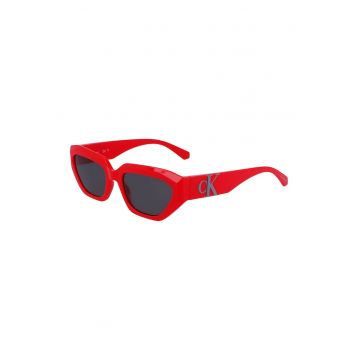 Ochelari de soare cat-eye cu model unisex - Rosu/Albastru prafuit