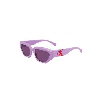Ochelari de soare cat-eye cu model unisex - Rosu/Lila