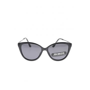 Ochelari de soare cat eye negri cu lentile polarizate UV400