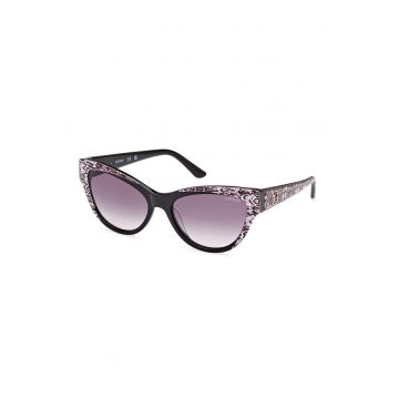 Ochelari de soare cat-eye - Negru/Roz fandango/Alb murdar