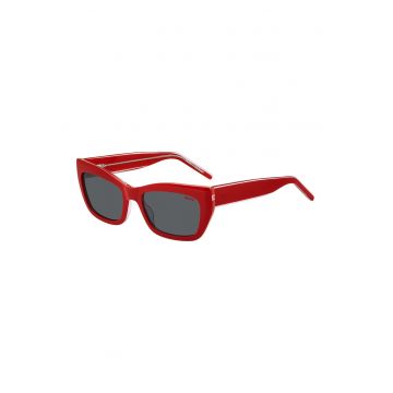 Ochelari de soare cu design dreptunghiular - Rosu