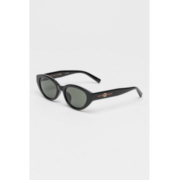 Ochelari de soare cu lentile ovale - Negru