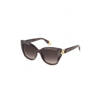 Ochelari de soare dama -  SFU816-550915 - maro mov - O 55 mm - protectie UV 100%