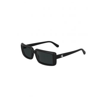 Ochelari de soare dreptunghiulari cu model unisex - Negru