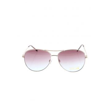 Ochelari de soare eleganti cu lentile degrade si rama aurie