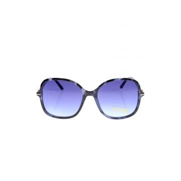 Ochelari de soare eleganti cu rama albastra si lentile degrade