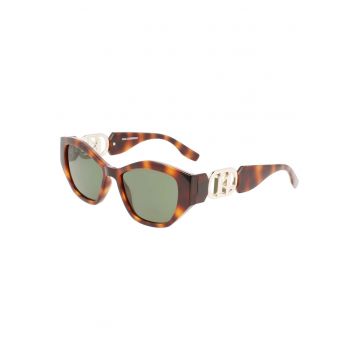 Ochelari de soare  maro Havana - 54x17x140 cm - lentile verzi
