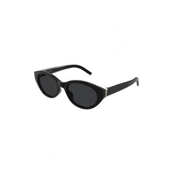 Ochelari de soare ovali cu lentile uni - Auriu/Negru